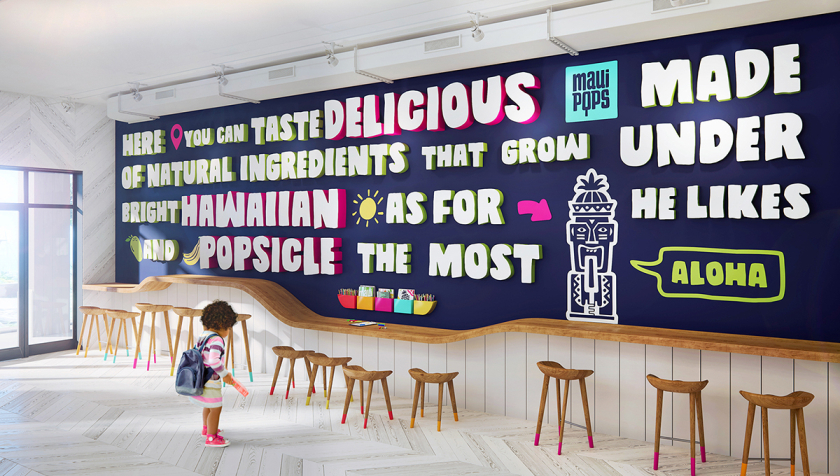 Maui Pops 冰淇淋店品牌logo設(shè)計店鋪室內(nèi)設(shè)計,活潑的夏威夷風(fēng)格 Maui Pops 冰淇淋店品牌logo設(shè)計店鋪室內(nèi)設(shè)計,活潑的夏威夷風(fēng)格