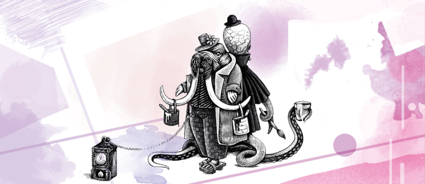 圖：海象和章魚的角色吉祥物設(shè)計(jì)