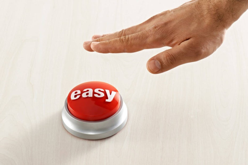 圖：伸手去拿 Staples Easy 按鈕