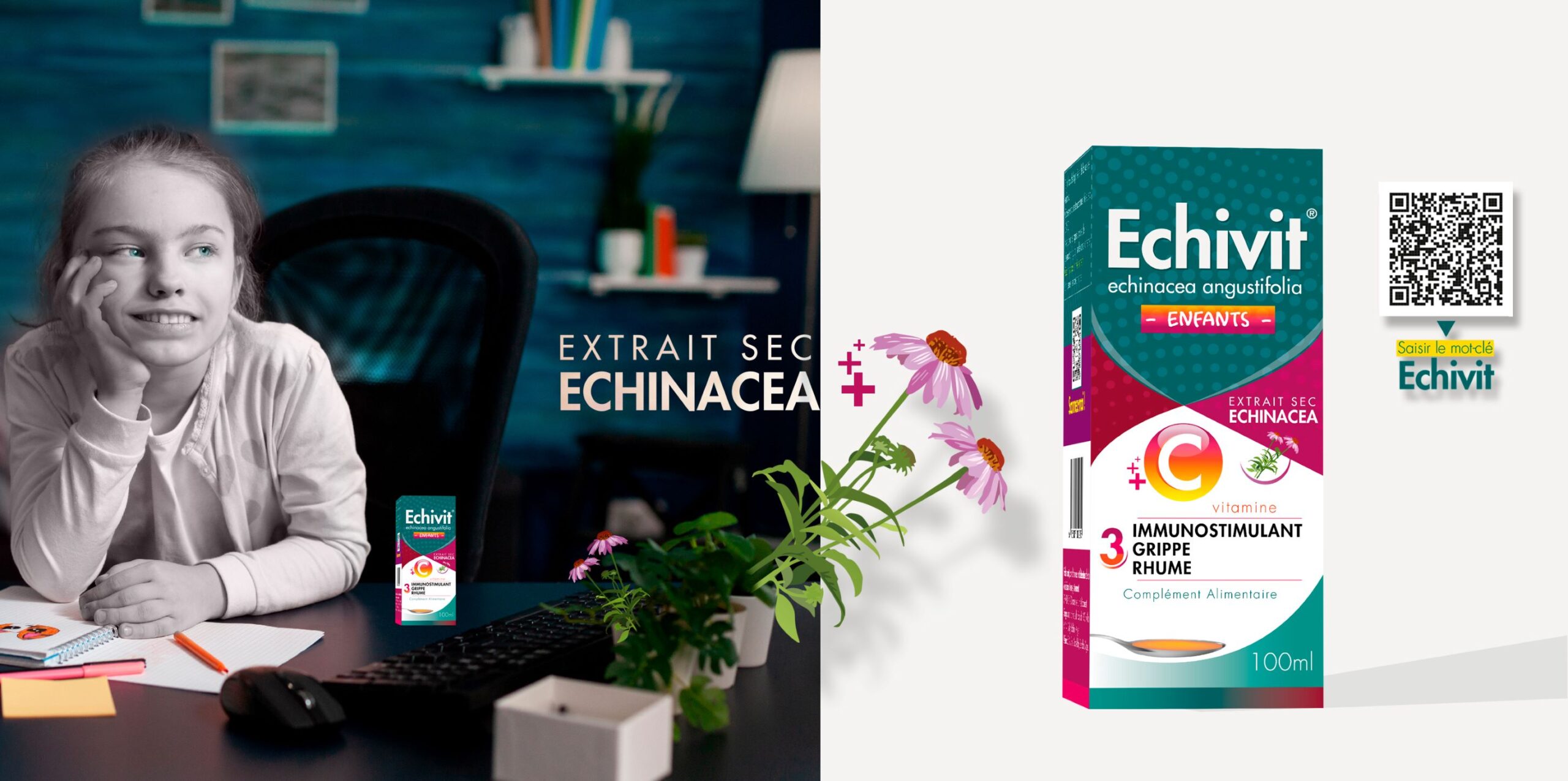 Ecivit OTC藥品包裝設計，突出品牌與交叉色塊版式