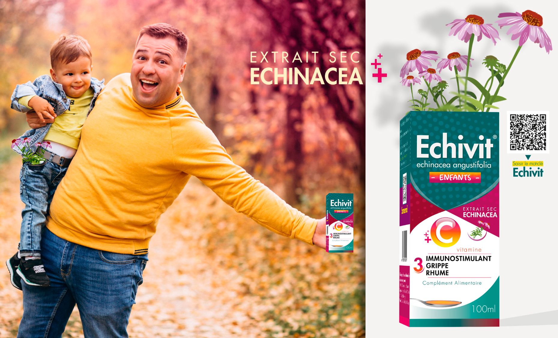 Ecivit OTC藥品包裝設計，突出品牌與交叉色塊版式