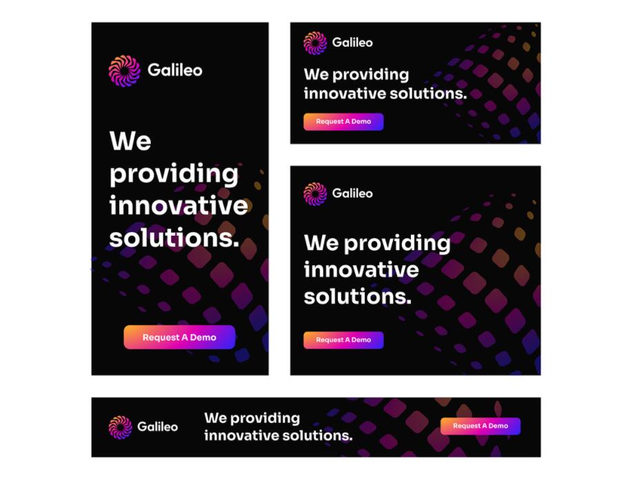 Galileo 人工智能初創(chuàng)公司logo設(shè)計vi設(shè)計，酷炫科技風(fēng)格