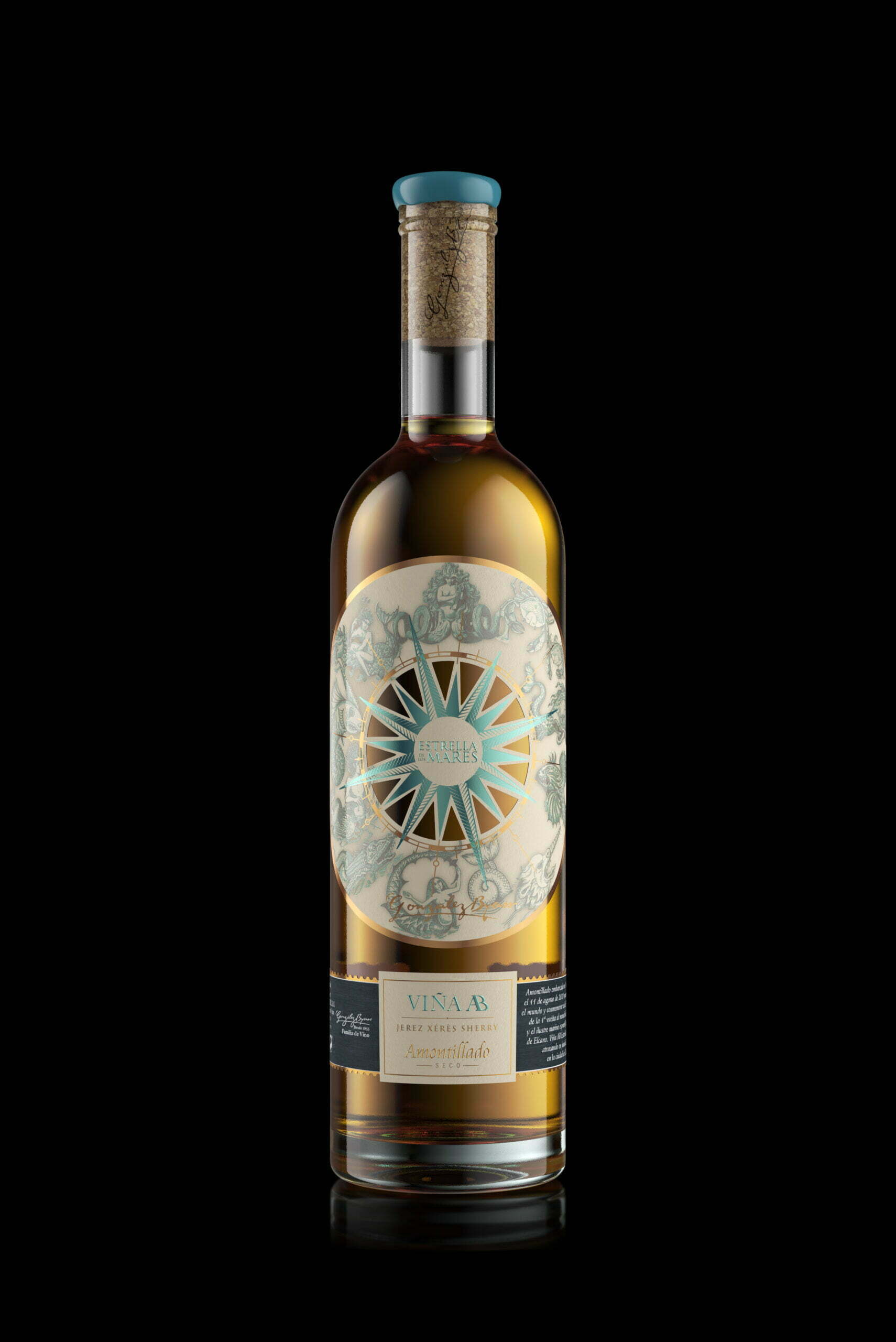 ESTRELLA DE環(huán)球航行紀念版葡萄酒包裝設(shè)計”海洋元素+星星品牌識別“