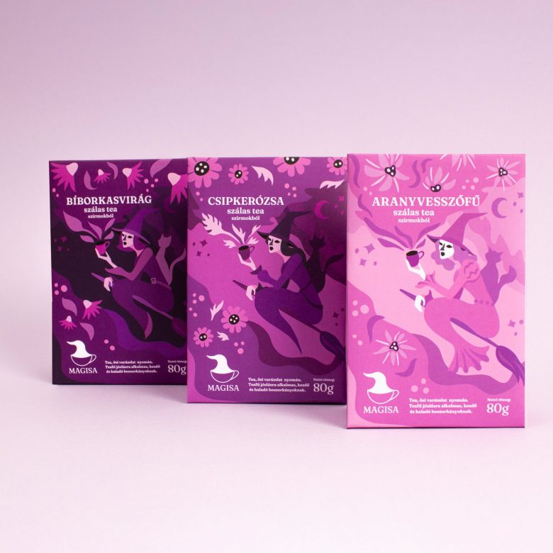 Magisa年輕女士涼茶包裝設計“算命的女巫”插畫 Magisa年輕女士涼茶包裝設計“算命的女巫”插畫