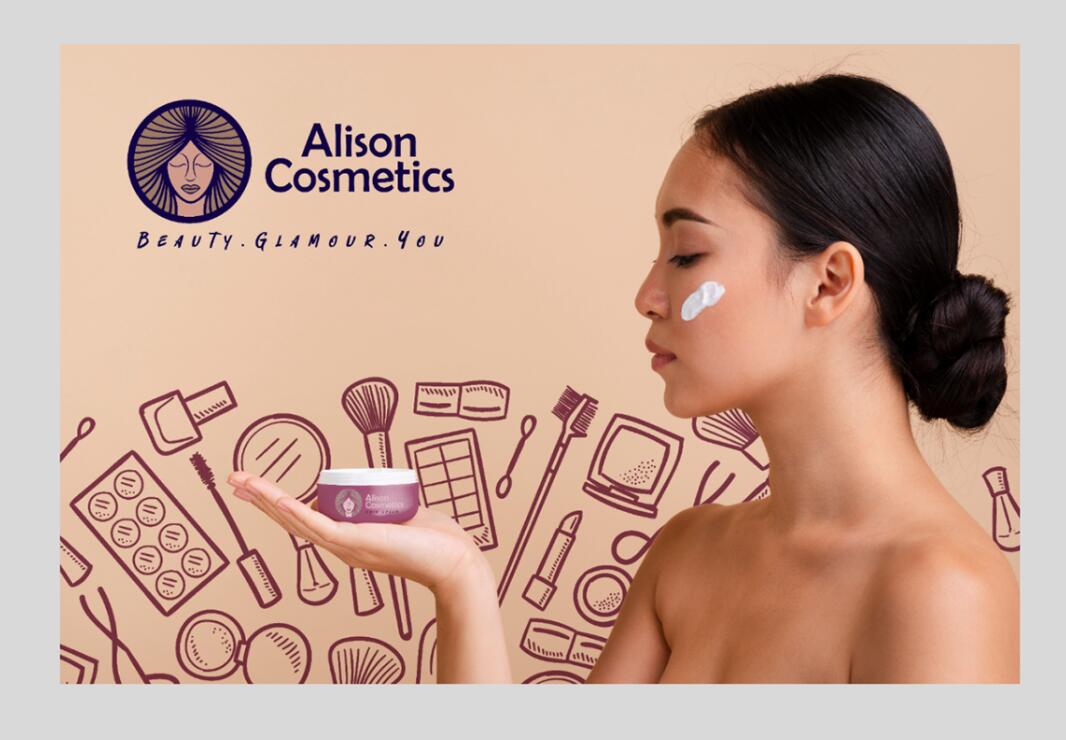Alison艾 莉森化妝品品牌logo設(shè)計(jì)“女性頭像”圖案