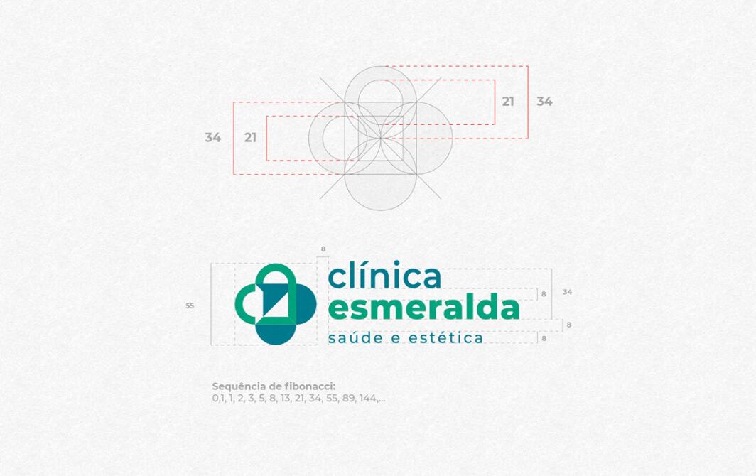 Esmeralda 保健診所醫(yī)院logo設(shè)計(jì)vi設(shè)計(jì)，醫(yī)療十字、膠囊與愛心元素