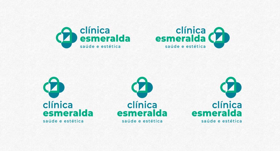 Esmeralda 保健診所醫(yī)院logo設(shè)計(jì)vi設(shè)計(jì)，醫(yī)療十字、膠囊與愛心元素