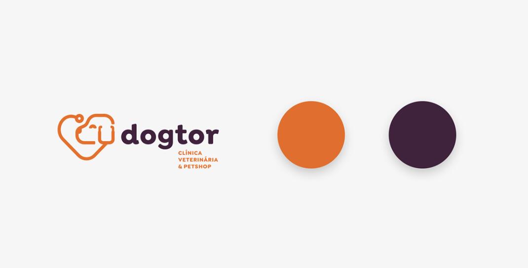 Dogtor 寵物獸醫(yī)診所logo設(shè)計(jì)vi設(shè)計(jì)，愛心+醫(yī)生+狗