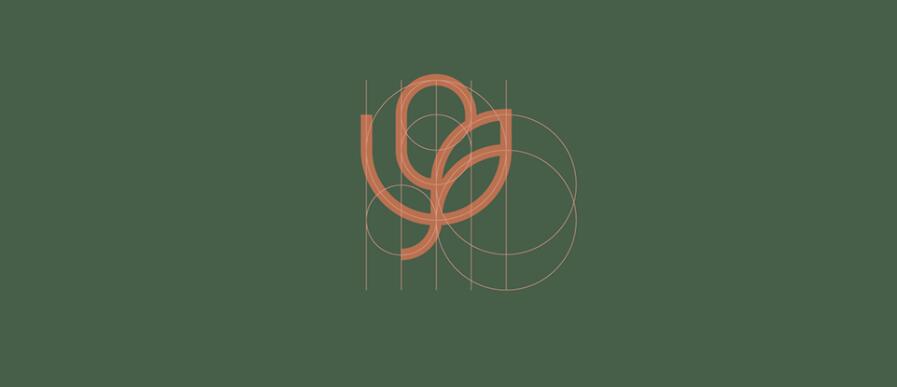 Oroface牙科牙齒矯正與口腔美容醫(yī)療診所logo設計vi設計，花朵字母logo+粉綠配色