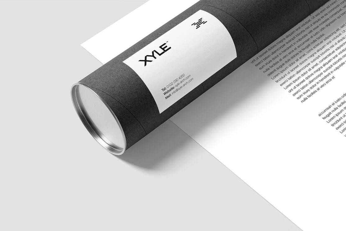 Xyle建筑設(shè)計公司logo設(shè)計品牌形象vis設(shè)計，x磚塊logo與超酷黑白漸變vi風(fēng)