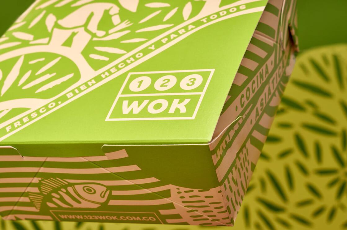 123wok餐廳餐飲外賣食品包裝盒設(shè)計(jì)“線條插畫” 123wok餐廳餐飲外賣食品包裝盒設(shè)計(jì)“線條插畫”
