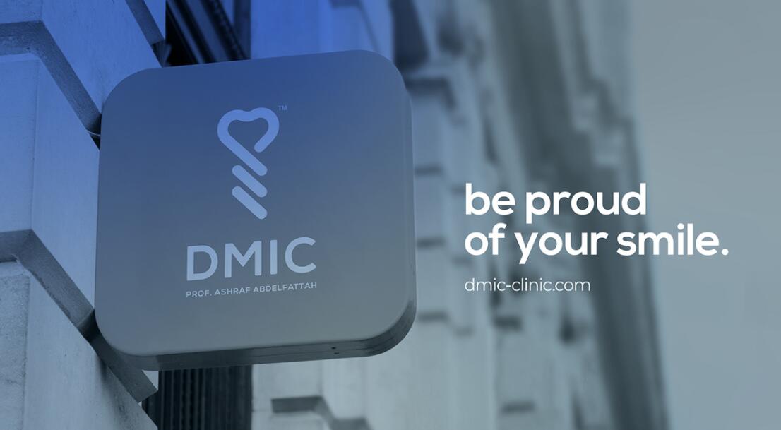 DMIC 亞科診所品牌logo-vi設(shè)計，明亮輕藍紫色搭配略灰色