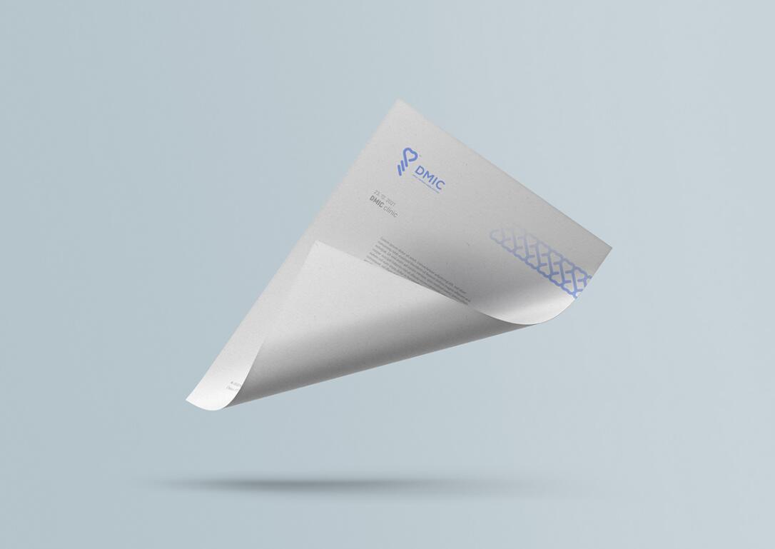 DMIC 亞科診所品牌logo-vi設(shè)計，明亮輕藍紫色搭配略灰色