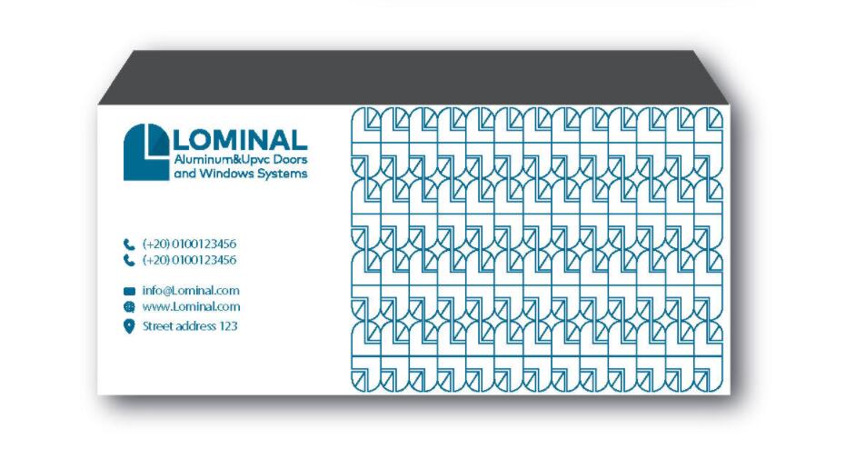Lominal 門窗系統(tǒng)品牌vi形象設(shè)計(jì)logo設(shè)計(jì)，字母L+門窗識別屬性-名片設(shè)計(jì)