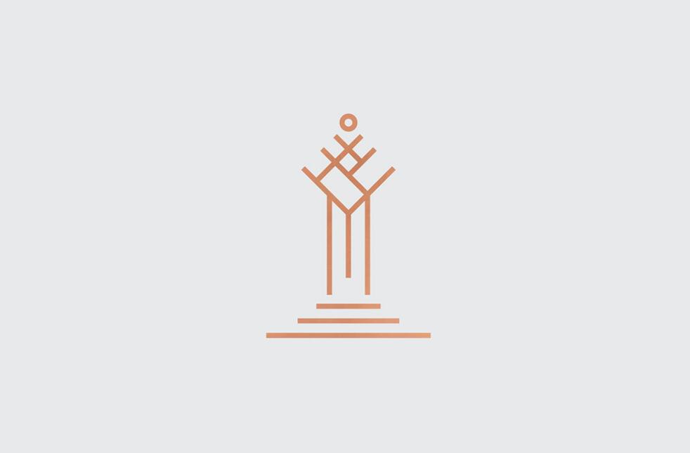 Insight 金融投資公司logo設(shè)計vis設(shè)計，基石與增長線條元素