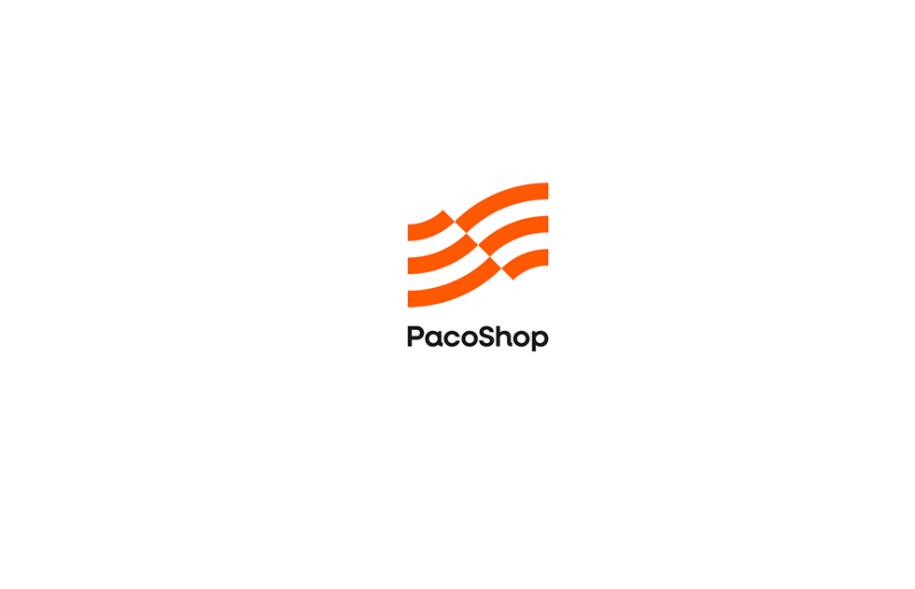 Paco Shop 進(jìn)口電子數(shù)碼商品商店品牌logo設(shè)計(jì)“線條國旗”元素