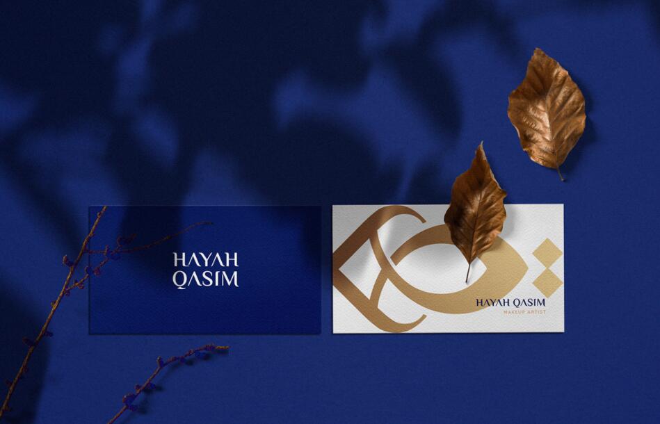 Hayah Qasim 微整形美容保健機(jī)構(gòu)logo設(shè)計(jì)vi設(shè)計(jì)，優(yōu)雅藝術(shù)尊貴風(fēng)格