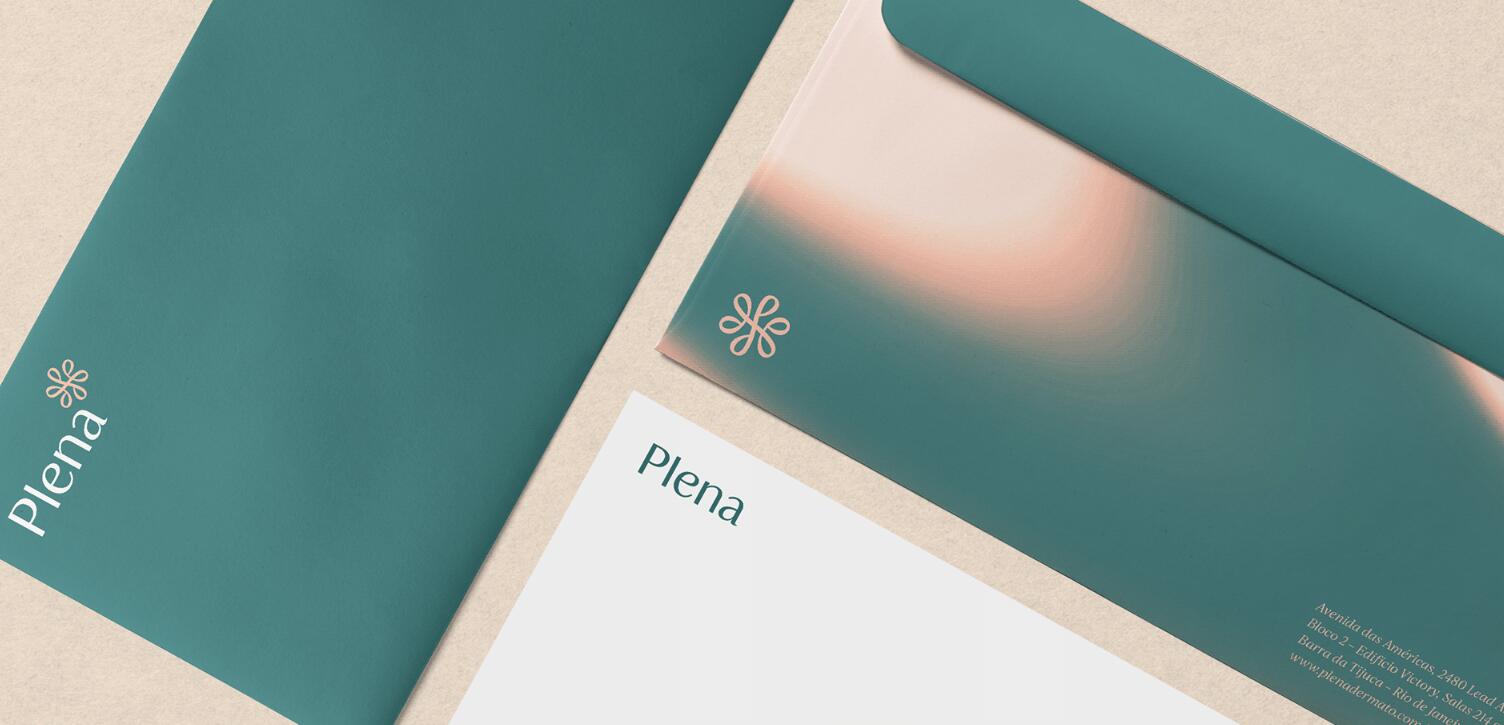 Plena皮膚科美容護(hù)理診所logo設(shè)計(jì)品牌vi形象設(shè)計(jì),綠粉雙色漸變風(fēng)格 Plena皮膚科美容護(hù)理診所logo設(shè)計(jì)品牌vi形象設(shè)計(jì),綠粉雙色漸變風(fēng)格
