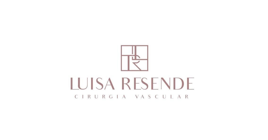 Luisa Resend 博士醫(yī)學美容診所logo設(shè)計LR組合與暗粉灰vi設(shè)計