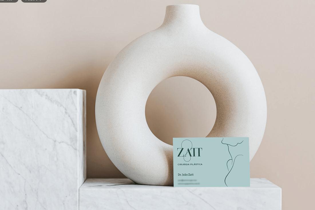 Zatt 美容整形外科診所logo設(shè)計vi設(shè)計，綠金配色清新精致風(fēng)格