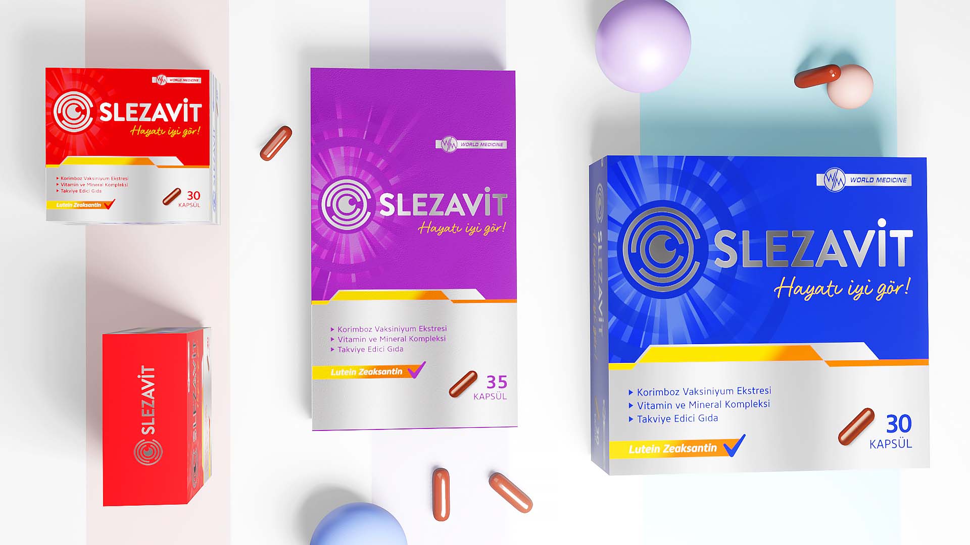 Slezavit 眼睛維生素健康保健品膠囊包裝設(shè)計(jì),突出品牌商標(biāo) Slezavit 眼睛維生素健康保健品膠囊包裝設(shè)計(jì),突出品牌商標(biāo)