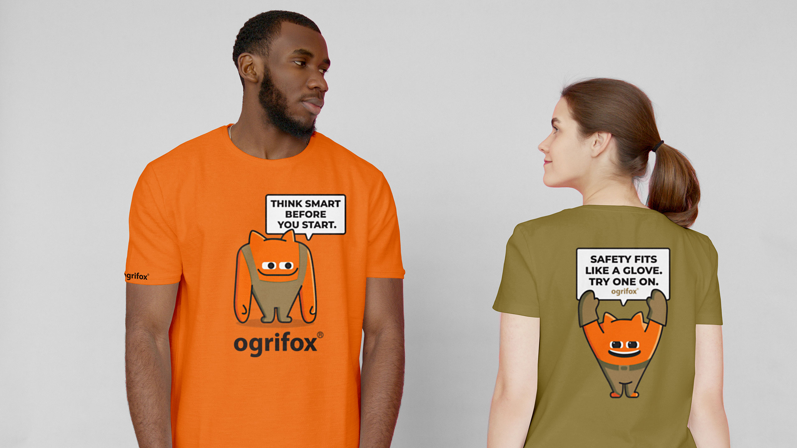 Ogrifox 安全防護服工作服服飾“狐貍巨人”品牌卡通吉祥物設(shè)計 Ogrifox 安全防護服工作服服飾“狐貍巨人”品牌卡通吉祥物設(shè)計