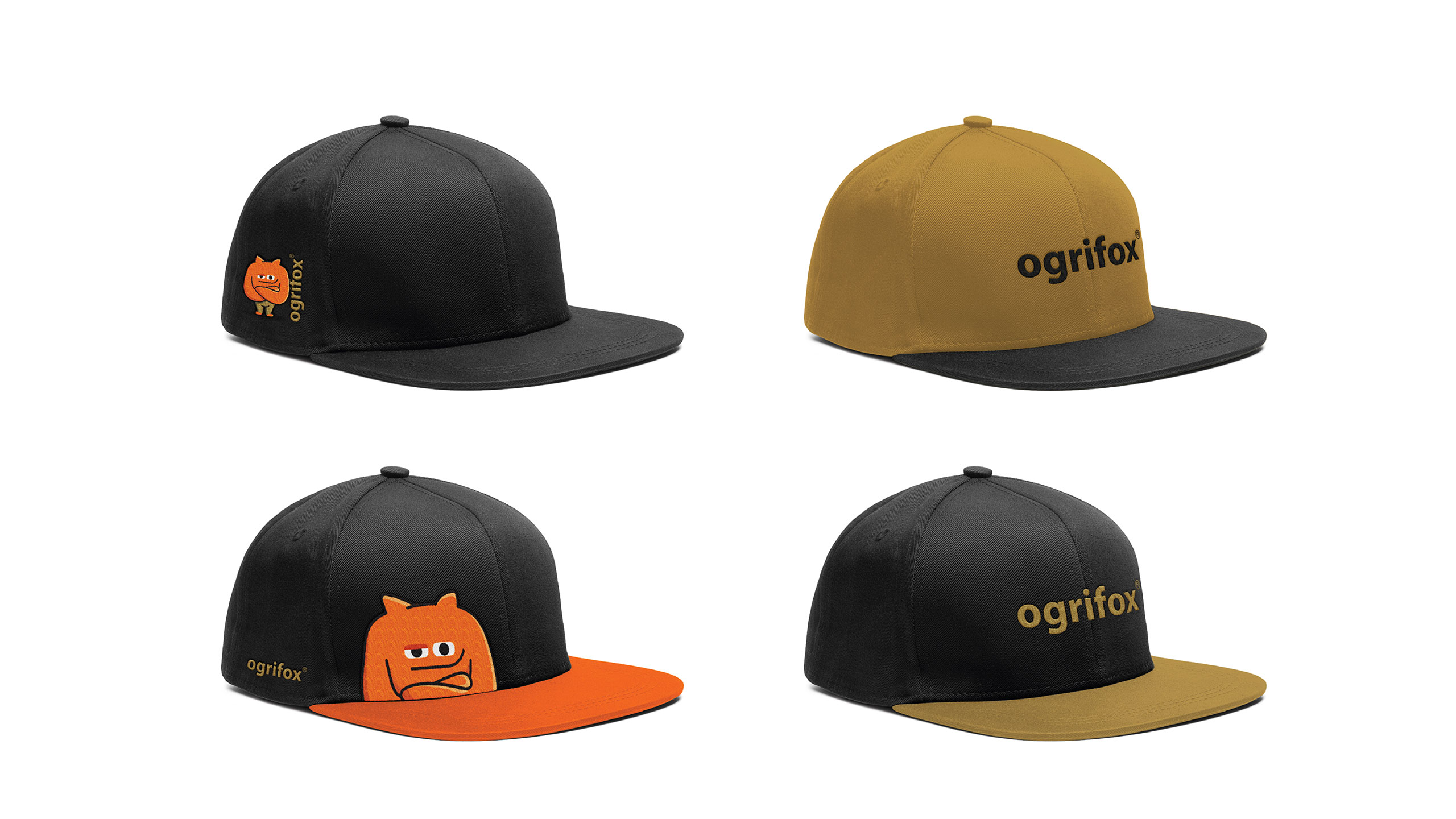 Ogrifox 安全防護服手套帽子工具工作服服飾“狐貍巨人”品牌卡通吉祥物設(shè)計及物料應(yīng)用-帽子 Ogrifox 安全防護服手套帽子工具工作服服飾“狐貍巨人”品牌卡通吉祥物設(shè)計及物料應(yīng)用-帽子