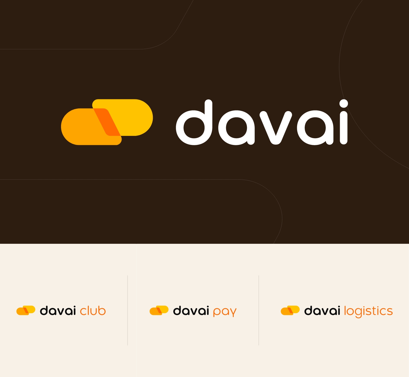 B2B制藥Davai平臺logo設計vi設計,橙色醫(yī)藥膠囊風格 B2B制藥Davai平臺logo設計vi設計,橙色醫(yī)藥膠囊風格