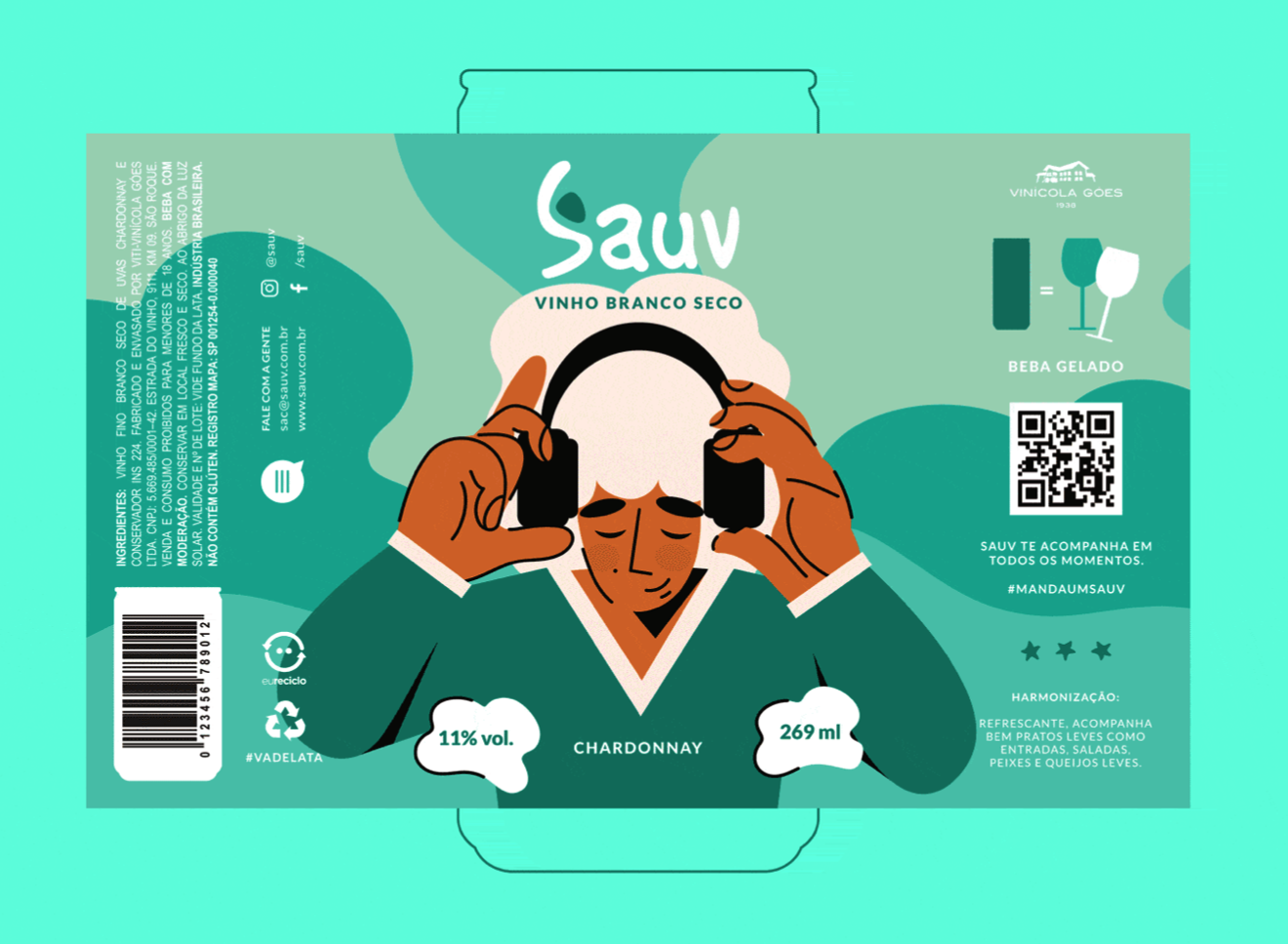 Sauv罐裝葡萄酒標簽包裝設計和時尚人物插圖,開發(fā)年輕人更廣泛日常使用場景 Sauv罐裝葡萄酒標簽包裝設計和時尚人物插圖,開發(fā)年輕人更廣泛日常使用場景