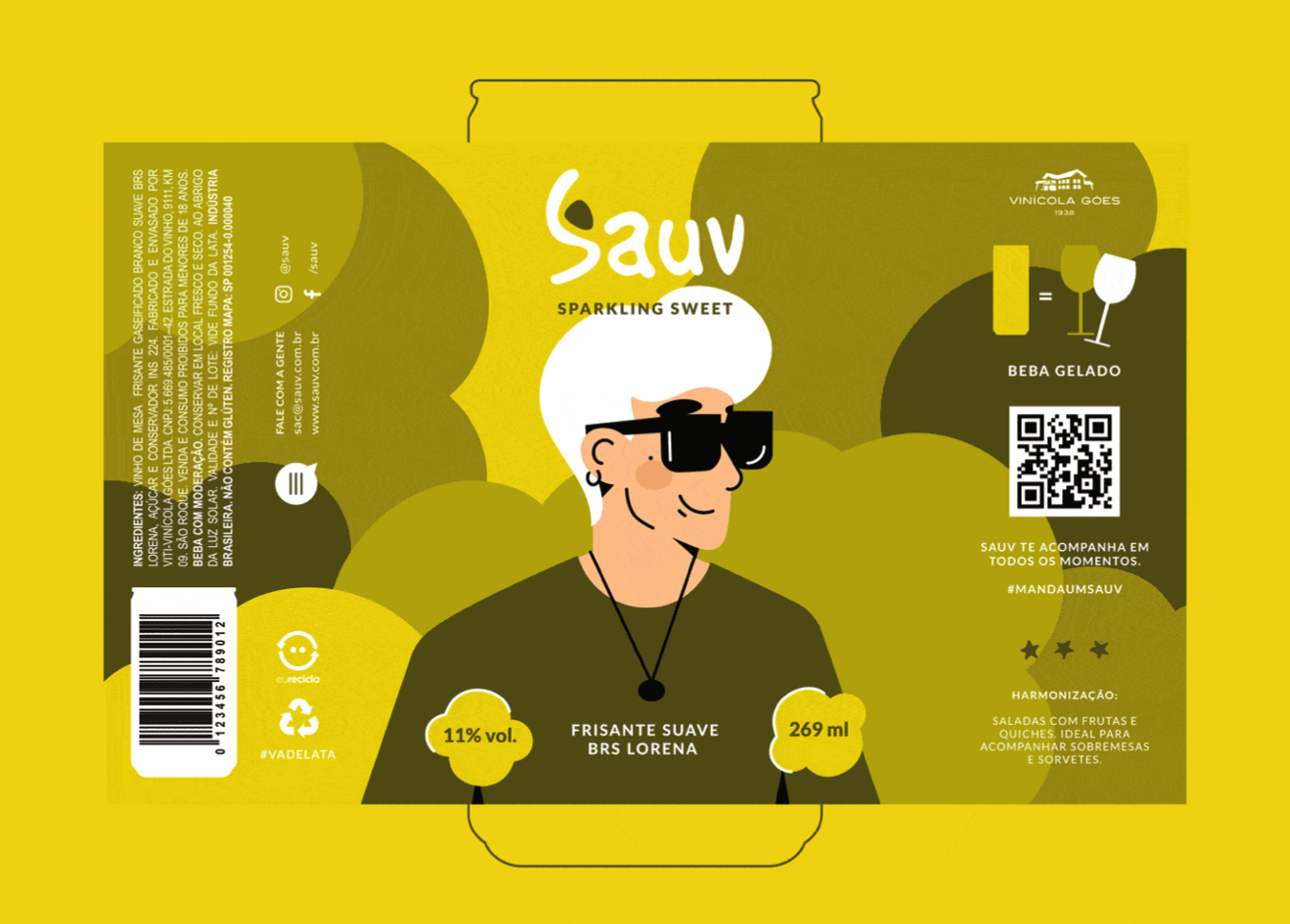 Sauv罐裝葡萄酒標簽包裝設計和時尚人物插圖,開發(fā)年輕人更廣泛日常使用場景 Sauv罐裝葡萄酒標簽包裝設計和時尚人物插圖,開發(fā)年輕人更廣泛日常使用場景