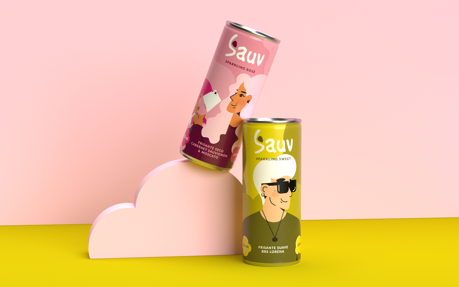 Sauv罐裝葡萄酒標簽包裝設計和時尚人物插圖,開發(fā)年輕人更廣泛日常使用場景 Sauv罐裝葡萄酒標簽包裝設計和時尚人物插圖,開發(fā)年輕人更廣泛日常使用場景