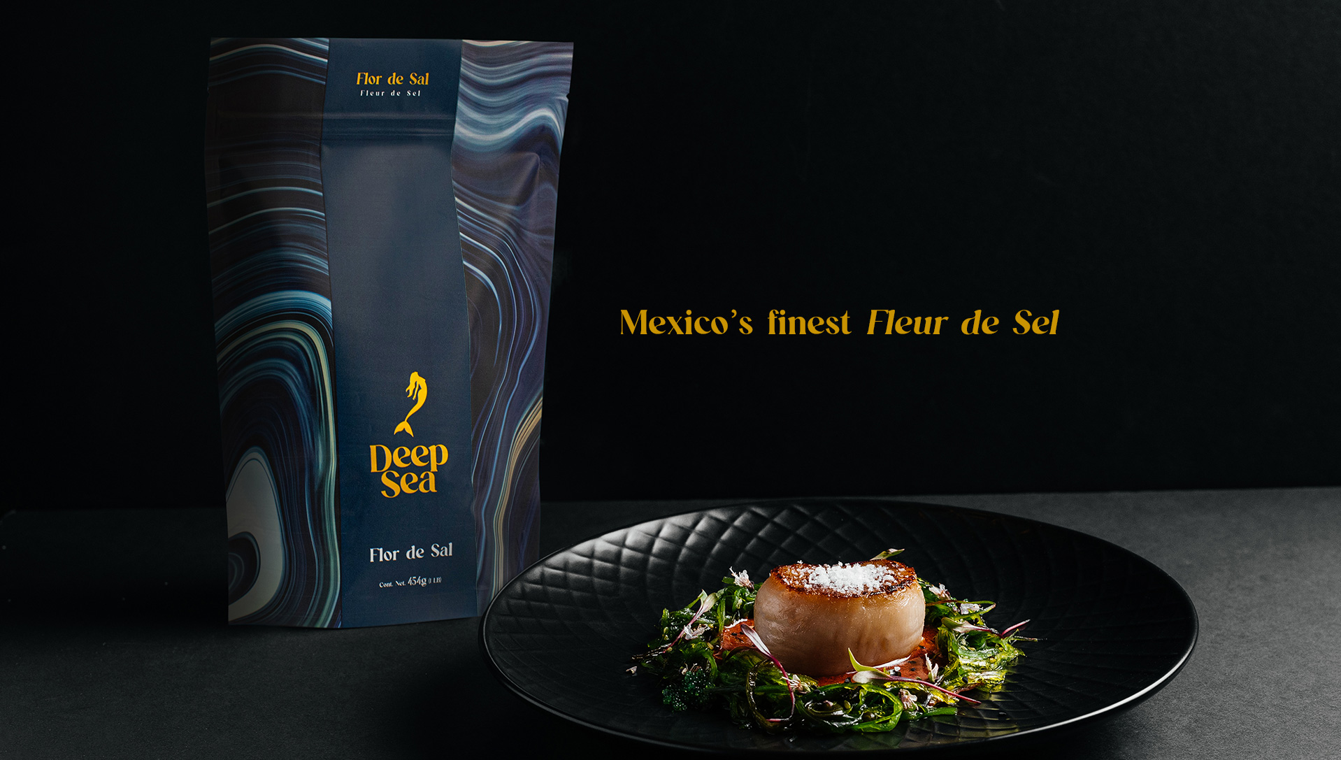 Deep Sea 海鹽美人魚logo設(shè)計與藍色波紋風(fēng)格包裝設(shè)計-上海logo包裝設(shè)計公司