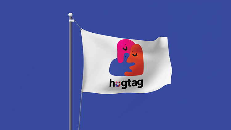 Hugtag公益品牌形象設(shè)計(jì)擁抱理念logo設(shè)計(jì)，倡導(dǎo)奉獻(xiàn)與團(tuán)結(jié)