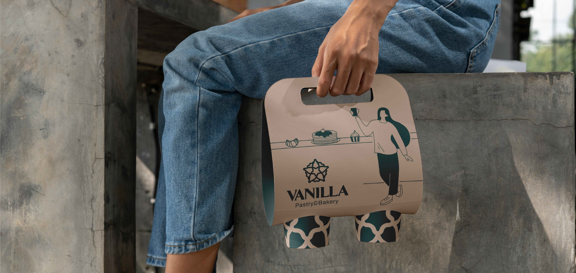 VANILA 面包店品牌形象logo設(shè)計與扁平插畫設(shè)計 VANILA 面包店品牌形象logo設(shè)計與扁平插畫設(shè)計