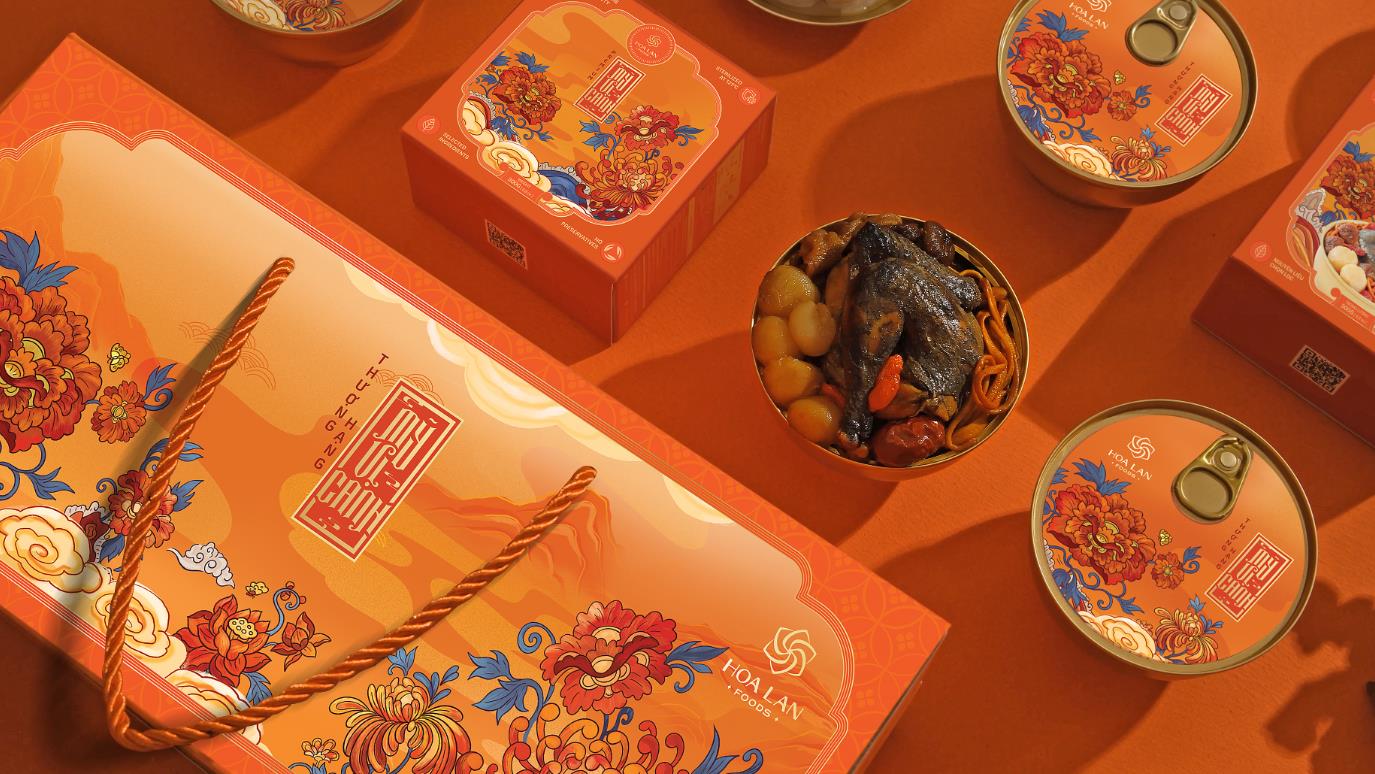 越南中藥藥材保健滋補(bǔ)品系列禮盒包裝設(shè)計中國風(fēng)插畫設(shè)計 越南中藥藥材保健滋補(bǔ)品系列禮盒包裝設(shè)計中國風(fēng)插畫設(shè)計