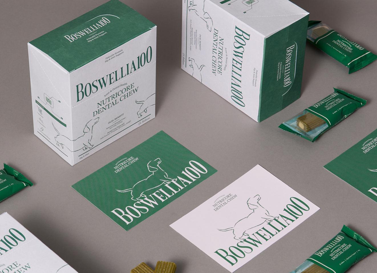 BOSWELLIA 狗狗寵物營養(yǎng)保健品包裝設計綠色簡潔風格 BOSWELLIA 狗狗寵物營養(yǎng)保健品包裝設計綠色簡潔風格