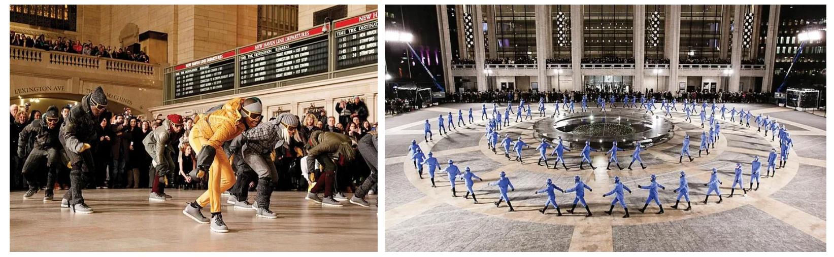 Moncler 在中央車站和林肯中心舉辦了時裝秀。來源：華爾街日報