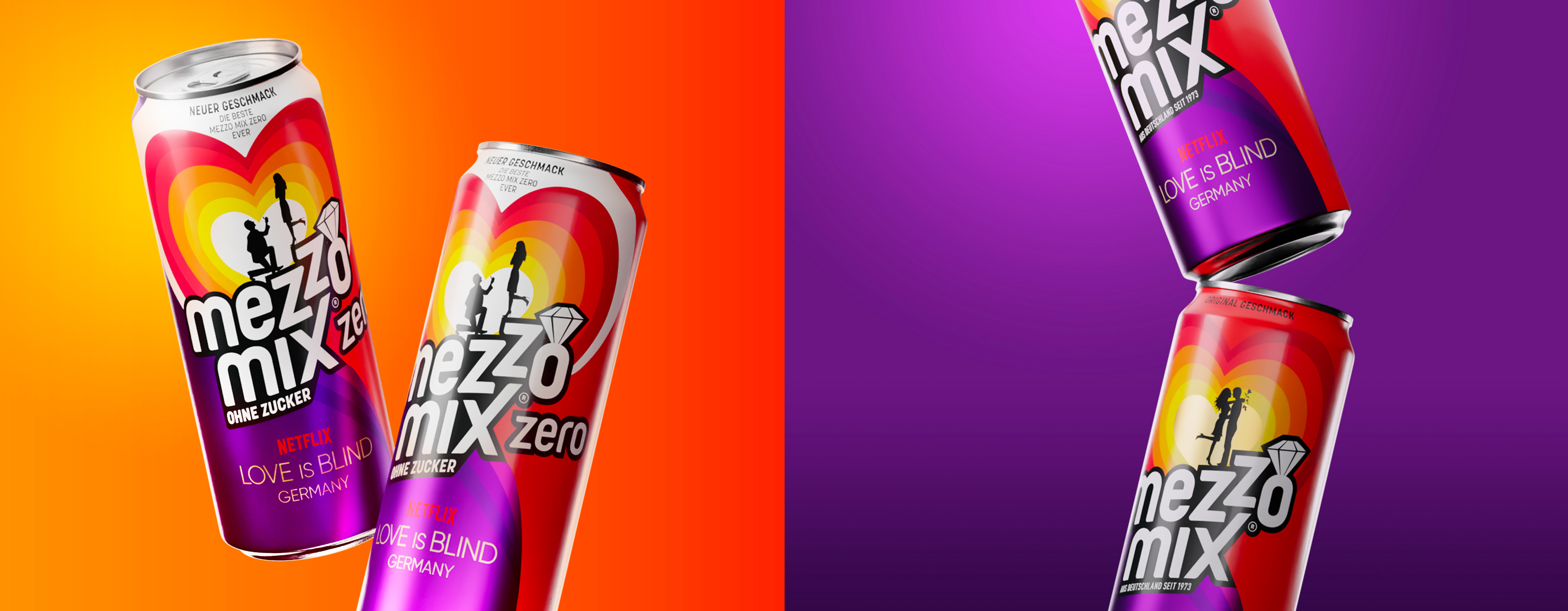 Mezzo Mix 橙子味可樂飲料贊助熱門劇集《盲目愛情》熱烈風格包裝設計 Mezzo Mix 橙子味可樂飲料贊助熱門劇集《盲目愛情》熱烈風格包裝設計