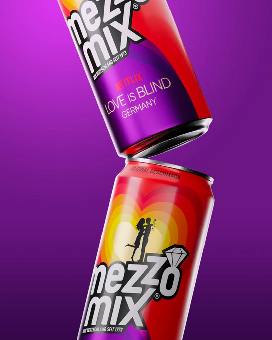 Mezzo Mix 橙子味可樂飲料贊助熱門劇集《盲目愛情》熱烈風格包裝設計 Mezzo Mix 橙子味可樂飲料贊助熱門劇集《盲目愛情》熱烈風格包裝設計