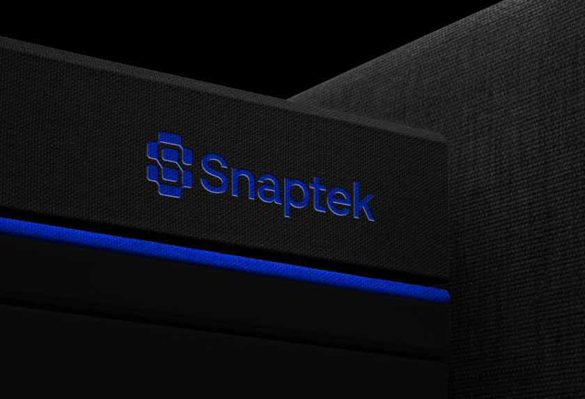 Snaptek 人工智能尖端科技品牌S字母logo設(shè)計vi設(shè)計，藍(lán)色科技風(fēng)