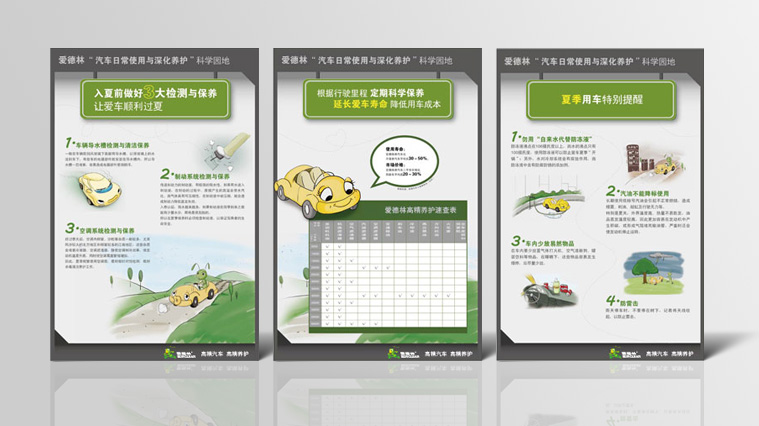 愛(ài)德林汽車(chē)養(yǎng)護(hù)品汽車(chē)4S店宣傳看板設(shè)計(jì)