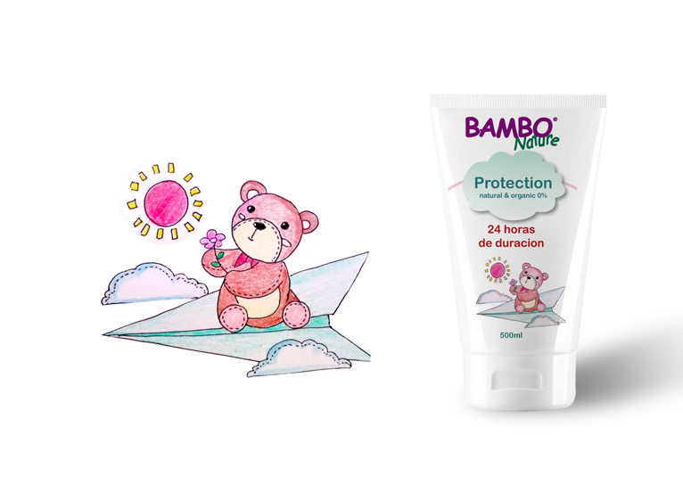 BAMBO班博熊寶寶嬰兒護(hù)膚品包裝設(shè)計嬰兒沐浴露防曬霜包裝設(shè)計