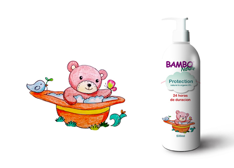 BAMBO班博熊寶寶嬰兒護(hù)膚品包裝設(shè)計嬰兒沐浴露防曬霜包裝設(shè)計