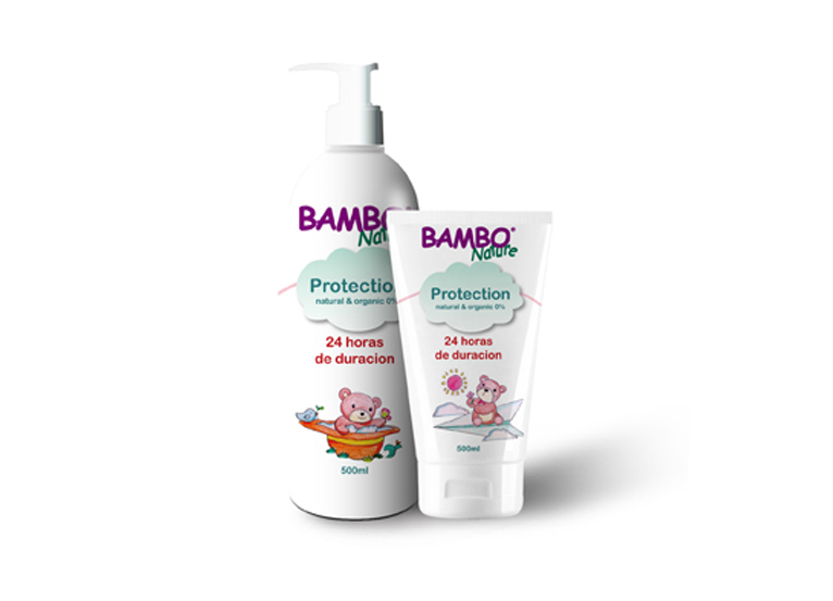 BAMBO班博熊寶寶嬰兒護(hù)膚品包裝設(shè)計嬰兒沐浴露防曬霜包裝設(shè)計