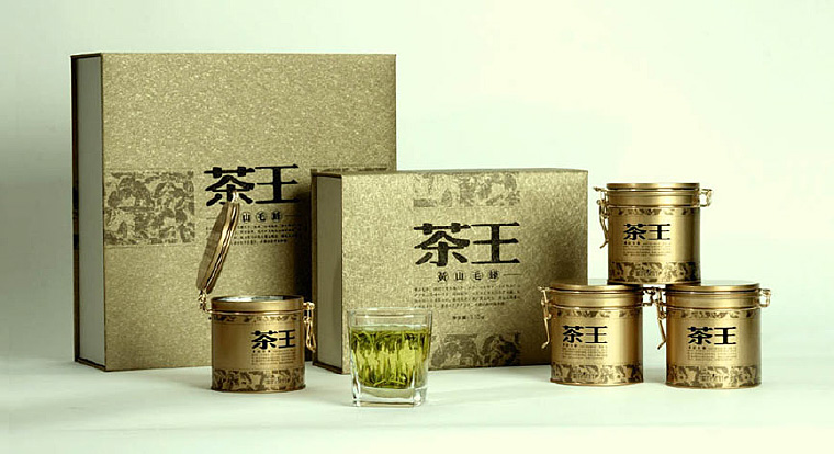 徽府茶行茶王茶葉禮盒包裝設(shè)計(jì)-金色禮盒-上海茶葉包裝設(shè)計(jì)公司1