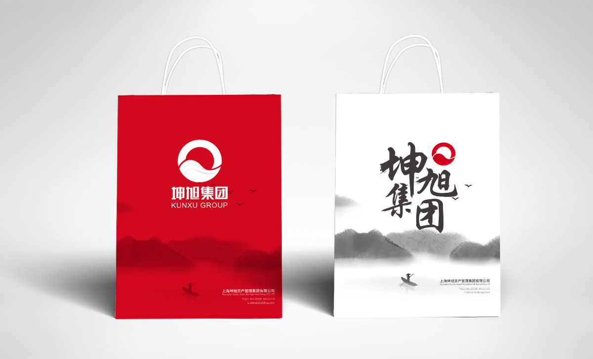 坤旭集團(tuán)企業(yè)文化MI策劃建設(shè)與公司llogo設(shè)計vi設(shè)計，濃濃中國風(fēng)
