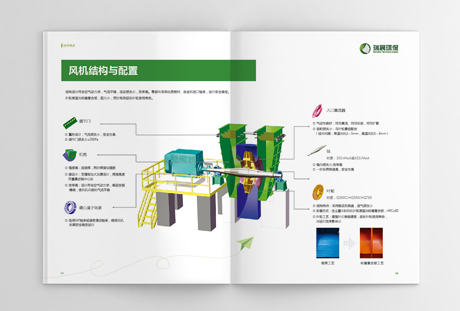 瑞晨環(huán)保水泵風(fēng)機(jī)工業(yè)產(chǎn)品宣傳手冊設(shè)計(jì)