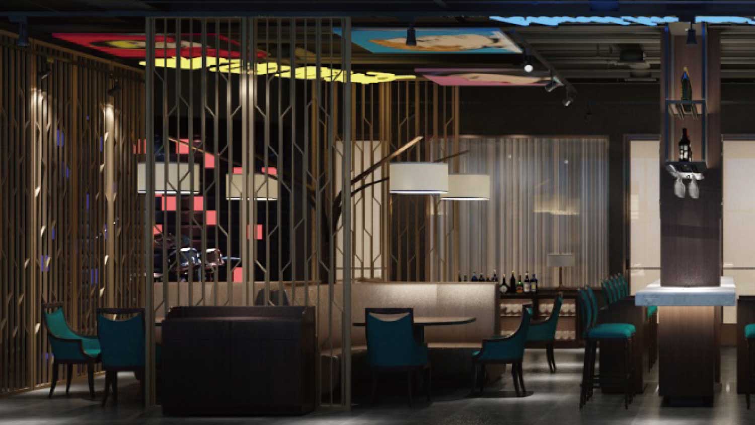 港島印象餐廳餐飲空間設(shè)計(jì)