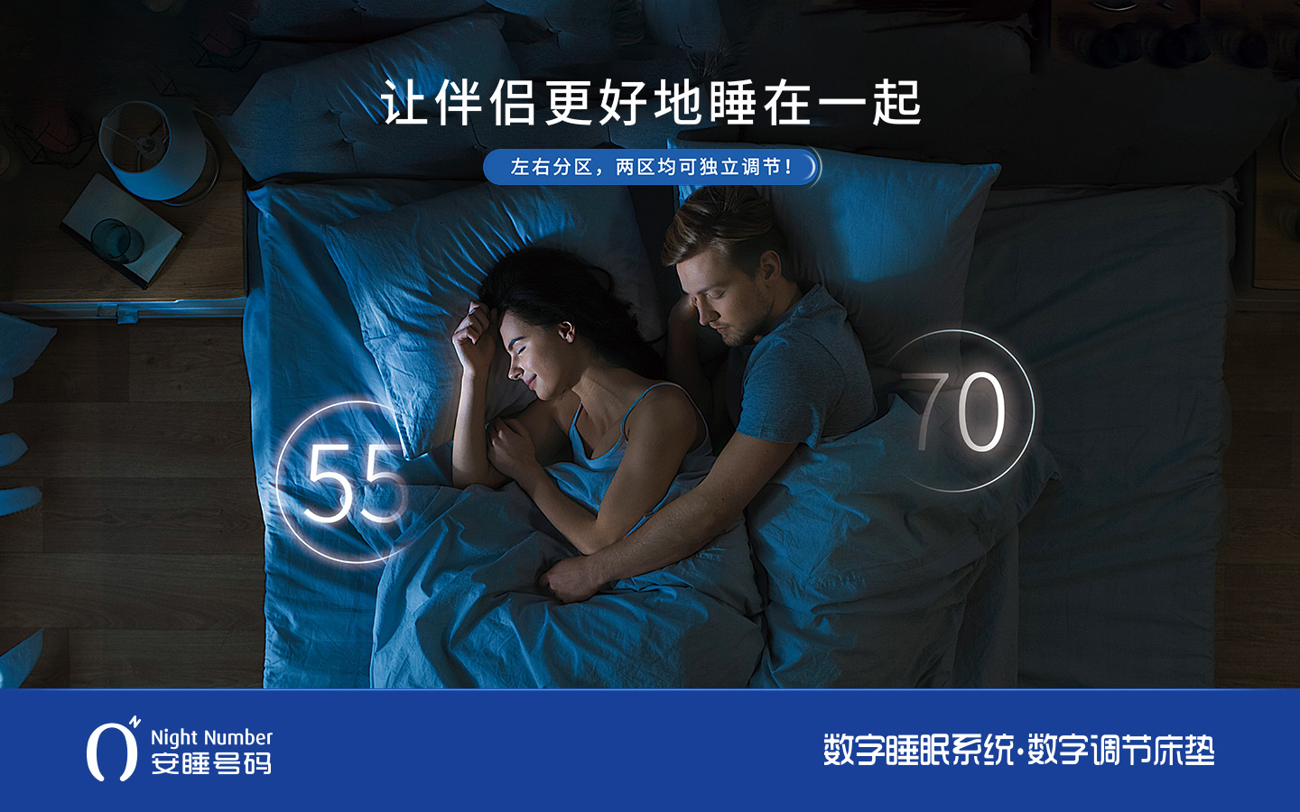 安睡號碼智能數(shù)字調(diào)節(jié)床墊廣告宣傳海報設(shè)計與賣點策劃